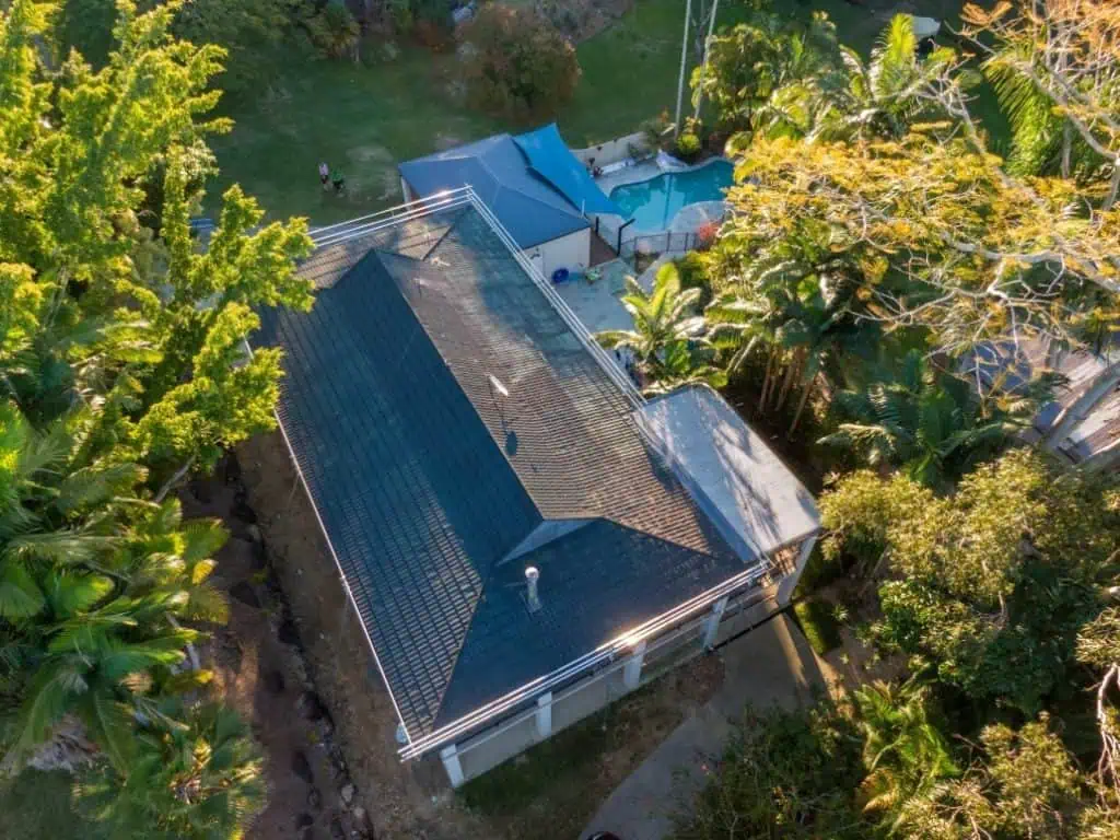 A roof before replacement on a residential home in Currumbin Waters