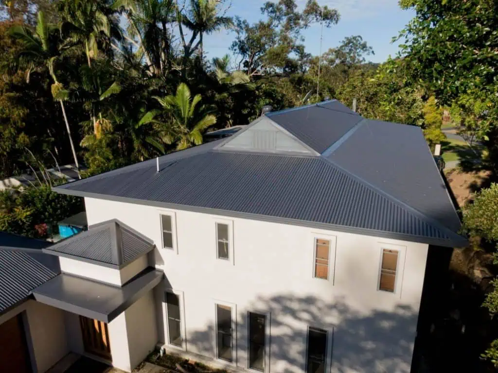 New metal roof after replacement in a residential home in Currumbin Waters