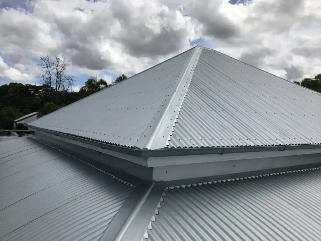New metal roof on a residential building