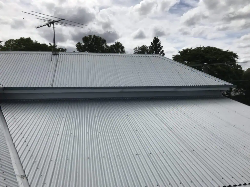 New metal roof on a residential building