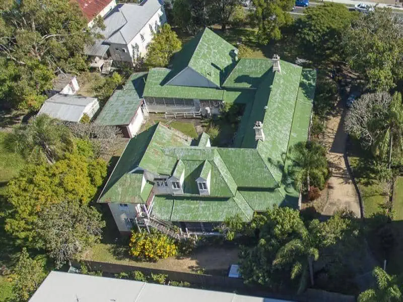 Heritage roof replacement at Hanworth House photograph of the roof before replacement